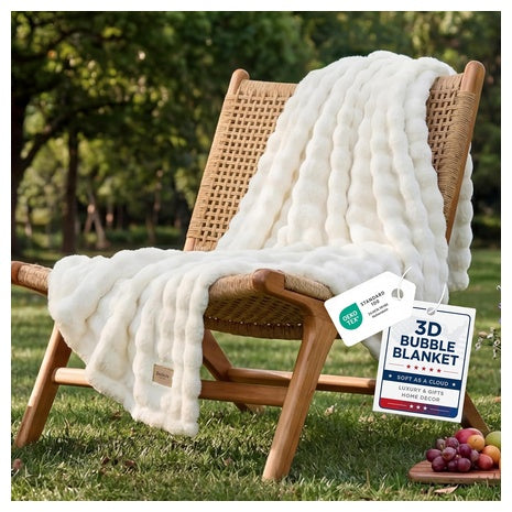 Bedsure 3D Bubble Throw Blanket