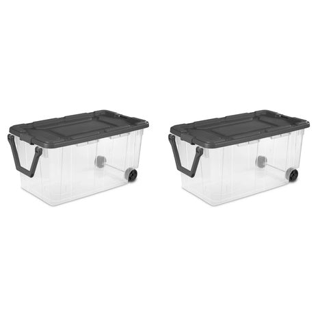 2-Pack 160-Qt Sterilite Wheeled Storage Box