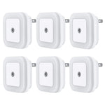 6-Pack Plug-in LED Night Light w/ Dusk to Dawn Sensor