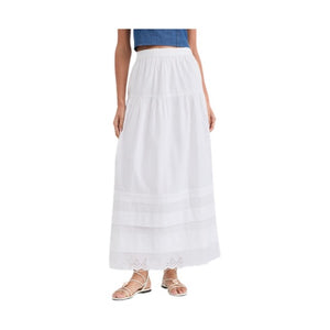 Scalloped Eyelet Maxi Skirt