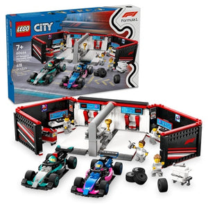 Lego City F1 Garage With Mercedes-AMG & Alpine Cars Building Toy