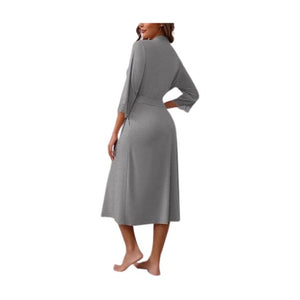 Women's Cotton Lace Sleeve Robe