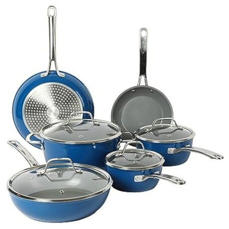 10-Piece Sur La Table Nonstick Aluminum Cookware Set
