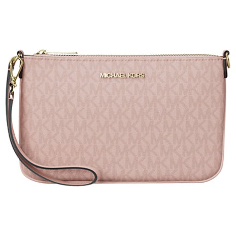 Michael Kors Women's Jet Set Small Signature Logo Convertible Wristlet