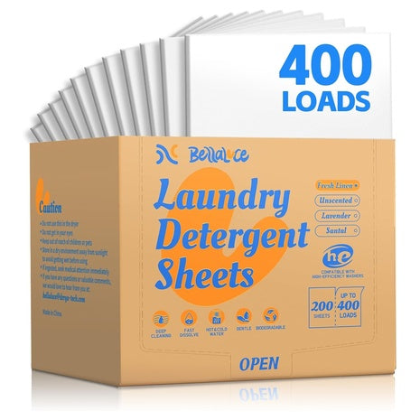 400 Load BellaLuce Laundry Detergent Sheets