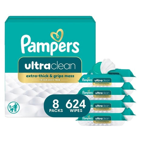 624 Pampers Ultraclean Baby Wipes