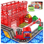 Magnetic Tiles Road Set with Magnetic Crane Edition
