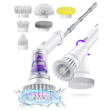 Electric Spin Scrubber with 6 Brush Heads
