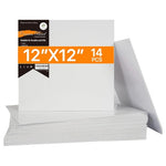 14 Pack 12 x 12 Inch Canvas Boards