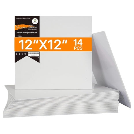 14 Pack 12 x 12 Inch Canvas Boards