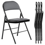 4-Pack Folding Chairs with Padded Cushion