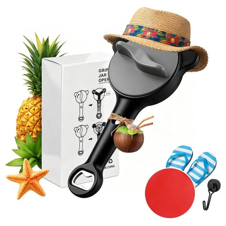 YouthRun 4-in-1 Adjustable Lid Opener W/Magnetic Hook & Rubber Gripper