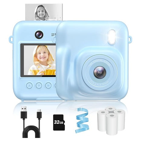 Kids 3-in-1 Instant Print Digital Camera & Video Recorder (3 Colors)