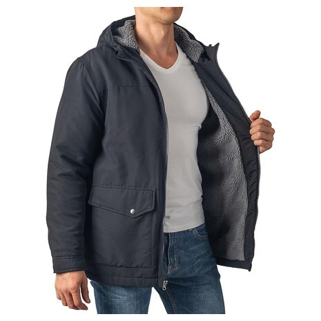 Alpine Swiss Men’s Sherpa Lined Hooded Parka