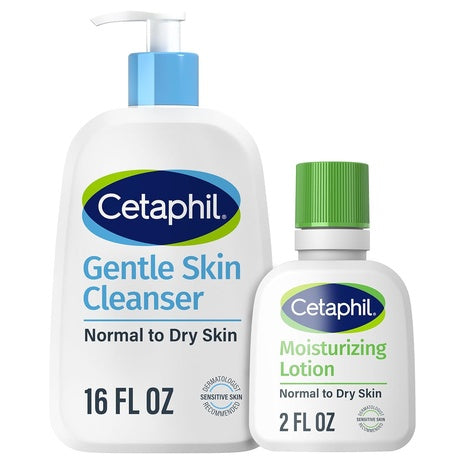 16oz Cetaphil Hydrating Gentle Skin Face Cleanser w/ 2oz Travel Size Lotion