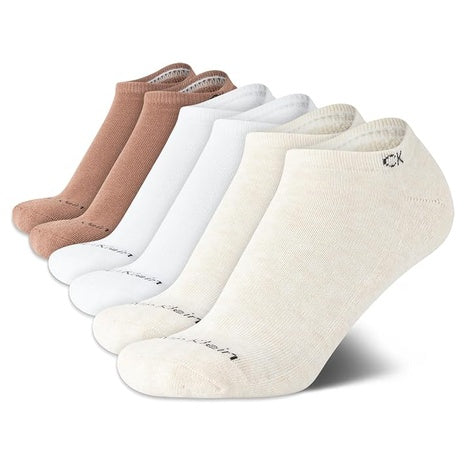 6 Pairs Calvin Klein Women's Low Cut Socks With Tabs