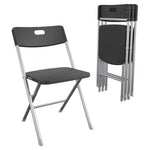 4-Pack Mainstays Resin Seat & Back Folding Chairs