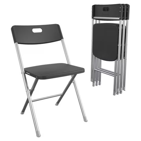 4-Pack Mainstays Resin Seat & Back Folding Chairs