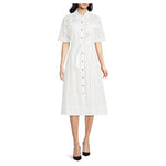 Derek Lam 10 Crosby Eyelet Midi Shirtdress
