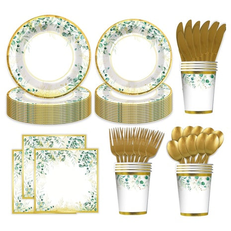 168 Plates & Napkins Set