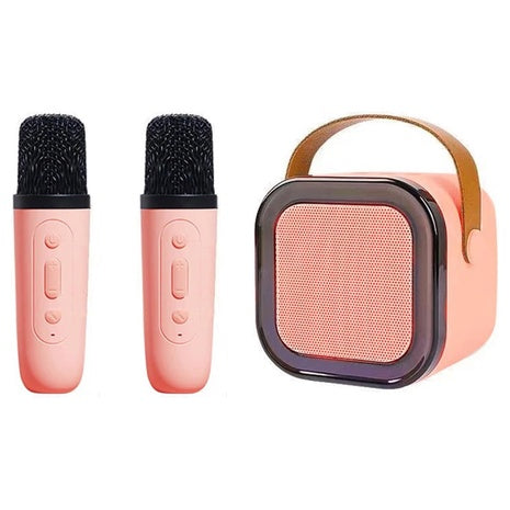 Mini Karaoke Machine with 2 Wireless Microphones
