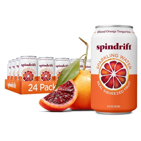 24 Cans Spindrift Blood Orange Tangerine Sparkling Water