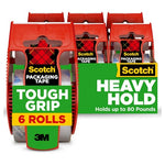 6 Rolls of Scotch Tough Grip Packing Tape