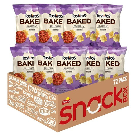 72 Bags Tostitos Oven Baked Scoops Tortilla Chips