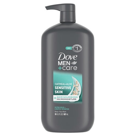 Dove Men+Care Sensitive Skin Body & Face Wash (30oz)