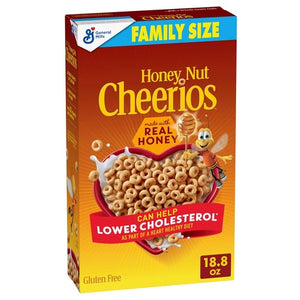 Family Size Box Cheerios Honey Nut Cereal (18..8oz)