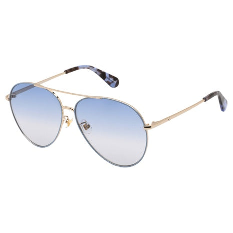 Kate Spade Fashion Women's 61 Mm Gold Aviator Sunglasses