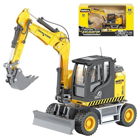 Kids Movable Digger Construction Vehicle Excavator Toy W/ Multiple Joints