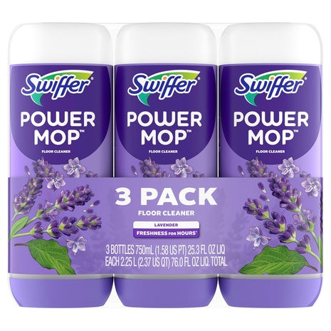 3 Pack Swiffer PowerMop Lavender Floor Cleaning Solution
