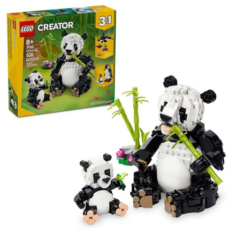 LEGO Creator 3-in-1 Wild Animals Panda Family Building Toy Kit