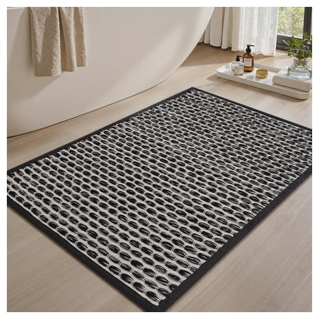 AMOAMI Super Absorbent Unique Woven Bath Mat