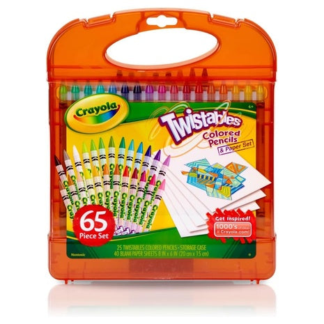 65-Piece Crayola Twistables Colored Pencils & Paper Set