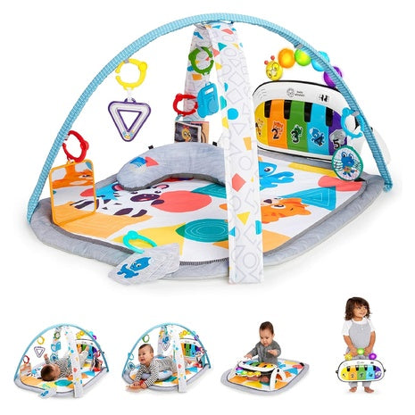 4-in-1 Kickin' Tunes Music and Language Play Gym and Piano Tummy Time Activity Mat