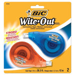 2-Count 39.3ft BIC Wite-Out Brand EZ Correct White Correction Tape