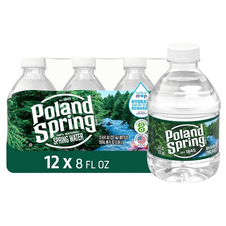 12 Poland Spring Water Bottles