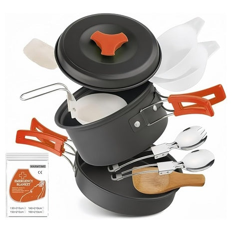 12-Piece Voyage Living Lightweight Camping Cookware Set