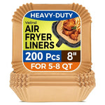 200-Pack 8″ Air Fryer Parchment Paper Liners