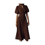 Puff Sleeve Midi Dress