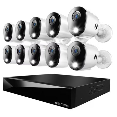 Night Owl 4K Cameras With 2TB DVR, 10 Wired 4K HD Camera Security System