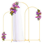 3 Piece Gold Metal Arch Backdrop Stand Set (4FT, 5FT, 6FT)