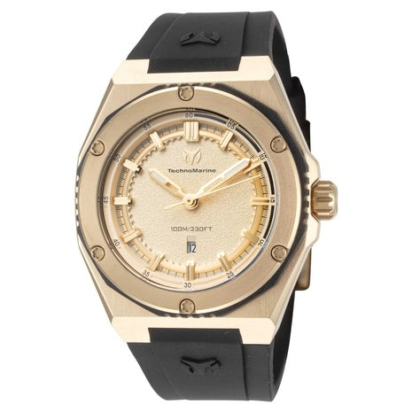 TechnoMarine 36mm Coral Legacy Quartz Gold Dial Women's Watch