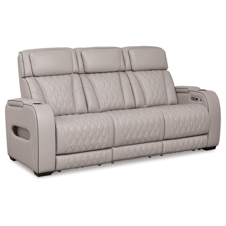 Signature Design by Ashley Power Reclining Sofa with LED & USB