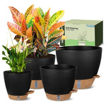 4-Pack 6"/8"/10"/12" Goproauto Self-Watering Pots W/ Deep Reservoir