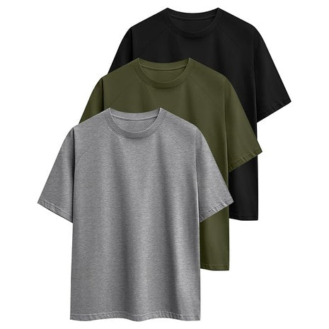3-Pack Men's Oversized Cotton T Shirts