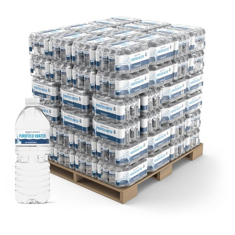 84 Cases (2,016 Bottles) Amazon Grocery Purified Water