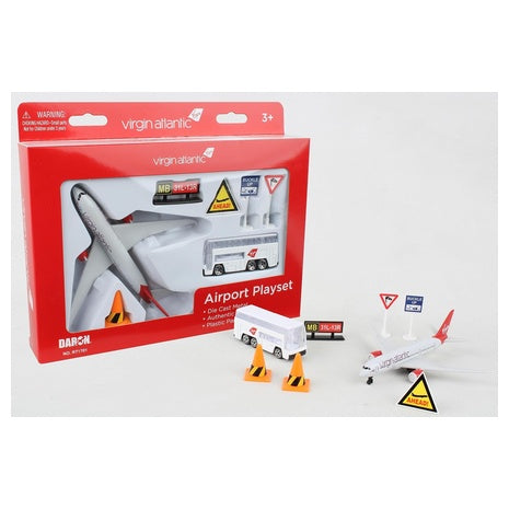 Daron Virgin Atlantic Airport Playset Die-Cast Toy Airplane